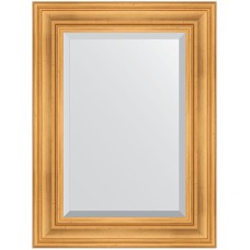 Зеркало Evoform Exclusive 79х59 BY 3392 с фацетом в багетной раме - Травленое золото 99 мм
