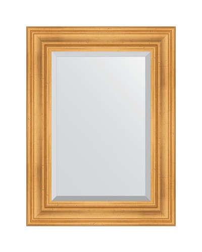 Зеркало Evoform Exclusive 79х59 BY 3392 с фацетом в багетной раме - Травленое золото 99 мм