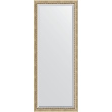 Зеркало Evoform Exclusive Floor 198х78 BY 6102 с фацетом в багетной раме - Состаренное серебро с плетением 70 мм