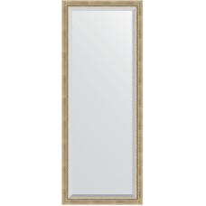 Зеркало Evoform Exclusive Floor 198х78 BY 6102 с фацетом в багетной раме - Состаренное серебро с плетением 70 мм