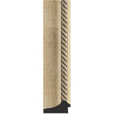 Зеркало Evoform Exclusive Floor 198х78 BY 6102 с фацетом в багетной раме - Состаренное серебро с плетением 70 мм