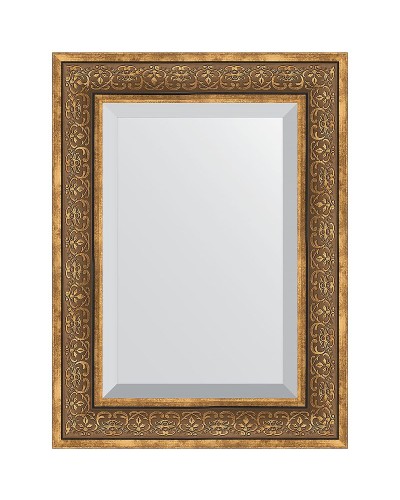 Зеркало Evoform Exclusive 79х59 BY 3396 с фацетом в багетной раме - Вензель бронзовый 101 мм