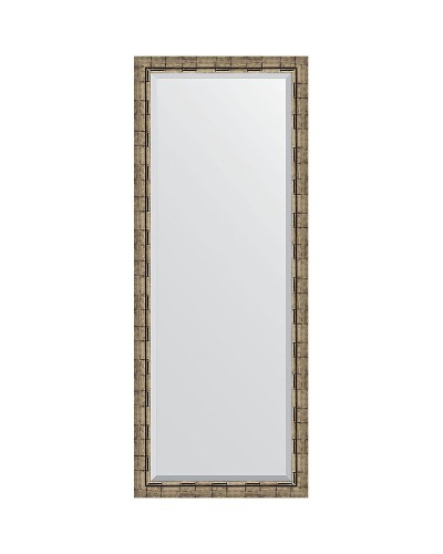 Зеркало Evoform Exclusive Floor 198х78 BY 6107 с фацетом в багетной раме - Серебряный бамбук 73 мм