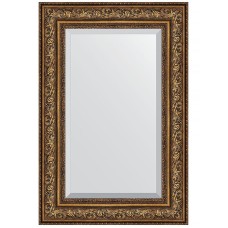 Зеркало Evoform Exclusive 90х60 BY 3427 с фацетом в багетной раме - Виньетка состаренная бронза 109 мм