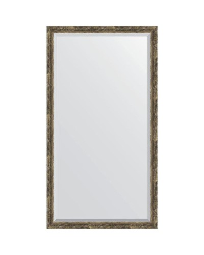 Зеркало Evoform Exclusive Floor 198х108 BY 6145 с фацетом в багетной раме - Старое дерево с плетением 70 мм