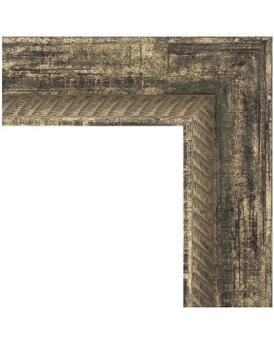 Зеркало Evoform Exclusive Floor 198х108 BY 6145 с фацетом в багетной раме - Старое дерево с плетением 70 мм