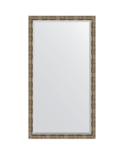 Зеркало Evoform Exclusive Floor 198х108 BY 6147 с фацетом в багетной раме - Серебряный бамбук 73 мм