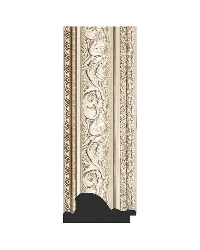 Зеркало Evoform Exclusive 90х60 BY 3426 с фацетом в багетной раме - Виньетка серебро 109 мм