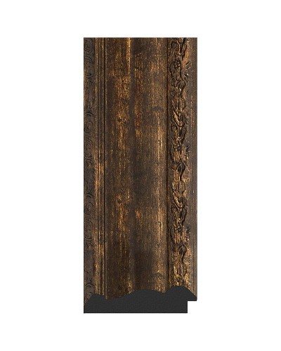 Зеркало Evoform Exclusive 92х62 BY 3430 с фацетом в багетной раме - Состаренное дерево с орнаментом 120 мм