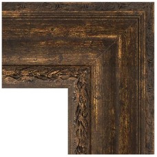 Зеркало Evoform Exclusive 92х62 BY 3430 с фацетом в багетной раме - Состаренное дерево с орнаментом 120 мм