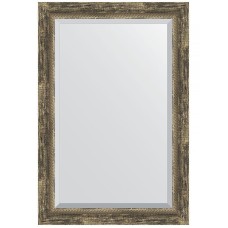 Зеркало Evoform Exclusive 93х63 BY 3434 с фацетом в багетной раме - Старое дерево с плетением 70 мм