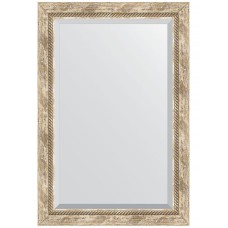 Зеркало Evoform Exclusive 93х63 BY 3433 с фацетом в багетной раме - Прованс с плетением 70 мм