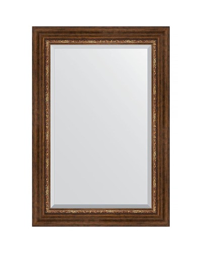 Зеркало Evoform Exclusive 96х66 BY 3439 с фацетом в багетной раме - Римская бронза 88 мм