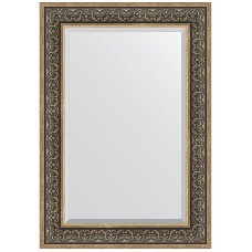 Зеркало Evoform Exclusive 99х69 BY 3449 с фацетом в багетной раме - Вензель серебряный 101 мм