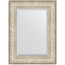 Зеркало Evoform Exclusive 80х60 BY 3400 с фацетом в багетной раме - Виньетка серебро 109 мм