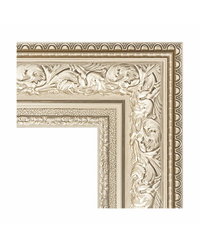 Зеркало Evoform Exclusive 80х60 BY 3400 с фацетом в багетной раме - Виньетка серебро 109 мм