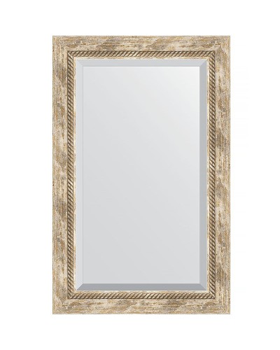 Зеркало Evoform Exclusive 83х53 BY 3407 с фацетом в багетной раме - Прованс с плетением 70 мм