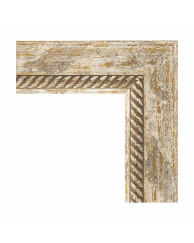 Зеркало Evoform Exclusive 83х53 BY 3407 с фацетом в багетной раме - Прованс с плетением 70 мм