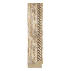 Зеркало Evoform Exclusive 83х53 BY 3407 с фацетом в багетной раме - Прованс с плетением 70 мм