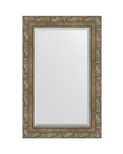 Зеркало Evoform Exclusive 85х55 BY 3411 с фацетом в багетной раме - Виньетка античная латунь 85 мм