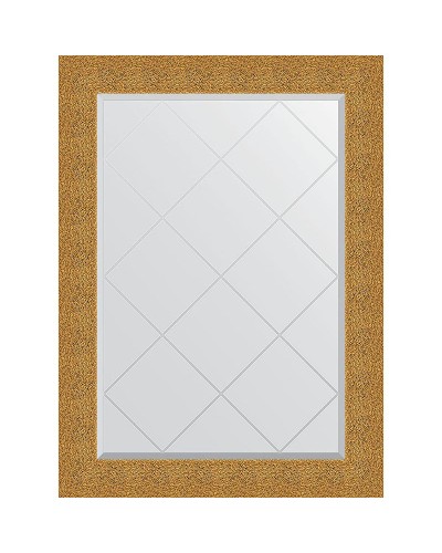 Зеркало Evoform Exclusive-G 104х76 BY 4194 с гравировкой в багетной раме - Чеканка золотая 90 мм