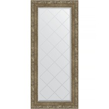 Зеркало Evoform Exclusive-G 125х55 BY 4059 с гравировкой в багетной раме - Виньетка античная латунь 85 мм