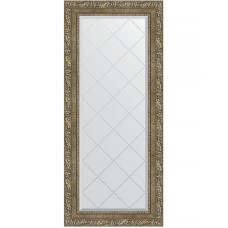 Зеркало Evoform Exclusive-G 125х55 BY 4059 с гравировкой в багетной раме - Виньетка античная латунь 85 мм