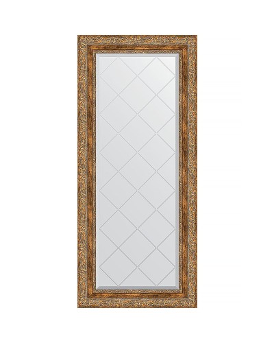 Зеркало Evoform Exclusive-G 125х55 BY 4058 с гравировкой в багетной раме - Виньетка античная бронза 85 мм