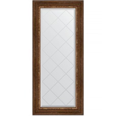 Зеркало Evoform Exclusive-G 126х56 BY 4062 с гравировкой в багетной раме - Римская бронза 88 мм