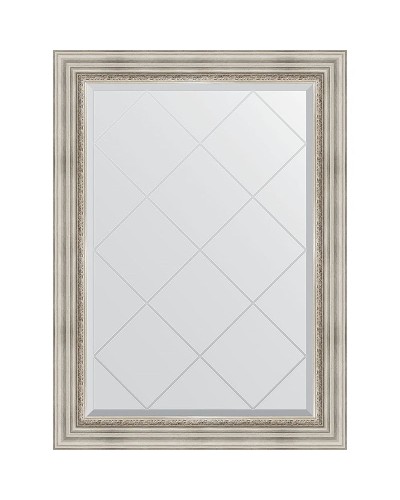 Зеркало Evoform Exclusive-G 104х76 BY 4190 с гравировкой в багетной раме - Римское серебро 88 мм