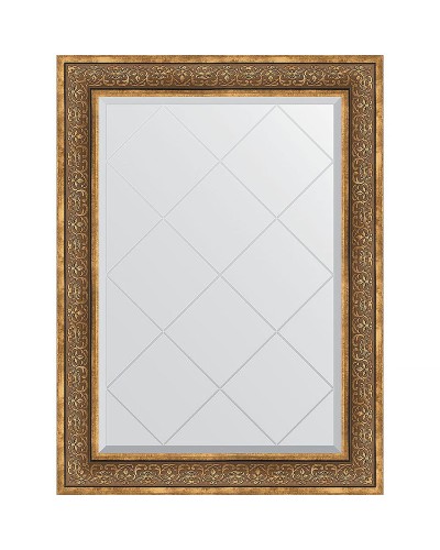Зеркало Evoform Exclusive-G 106х79 BY 4206 с гравировкой в багетной раме - Вензель бронзовый 101 мм