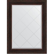 Зеркало Evoform Exclusive-G 106х79 BY 4205 с гравировкой в багетной раме - Темный прованс 99 мм