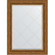 Зеркало Evoform Exclusive-G 106х79 BY 4204 с гравировкой в багетной раме - Травленая бронза 99 мм