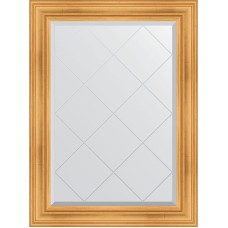 Зеркало Evoform Exclusive-G 106х79 BY 4202 с гравировкой в багетной раме - Травленое золото 99 мм