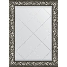 Зеркало Evoform Exclusive-G 106х79 BY 4200 с гравировкой в багетной раме - Византия серебро 99 мм