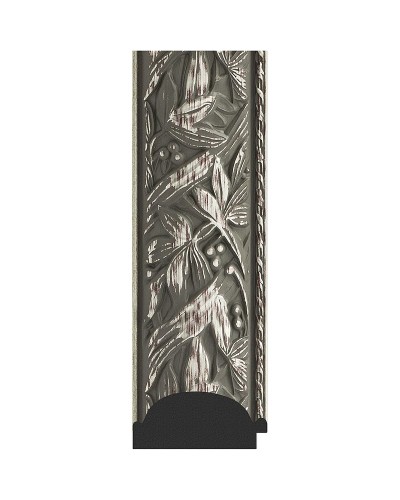 Зеркало Evoform Exclusive-G 106х79 BY 4200 с гравировкой в багетной раме - Византия серебро 99 мм