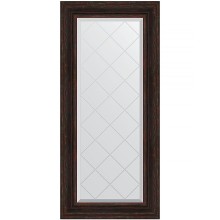 Зеркало Evoform Exclusive-G 128х59 BY 4076 с гравировкой в багетной раме - Темный прованс 99 мм