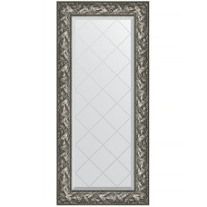 Зеркало Evoform Exclusive-G 128х59 BY 4071 с гравировкой в багетной раме - Византия серебро 99 мм