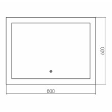 Зеркало Grossman Classic 80 180600 с подсветкой с сенсорным выключателем