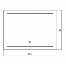 Зеркало Grossman Classic 80 180600 с подсветкой с сенсорным выключателем