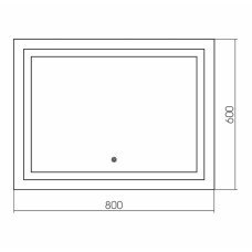Зеркало Grossman Pragma 80 480600 с подсветкой с сенсорным выключателем