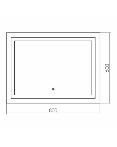 Зеркало Grossman Pragma 80 480600 с подсветкой с сенсорным выключателем