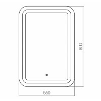 Зеркало Grossman Elegans 55 555800 с подсветкой с сенсорным выключателем