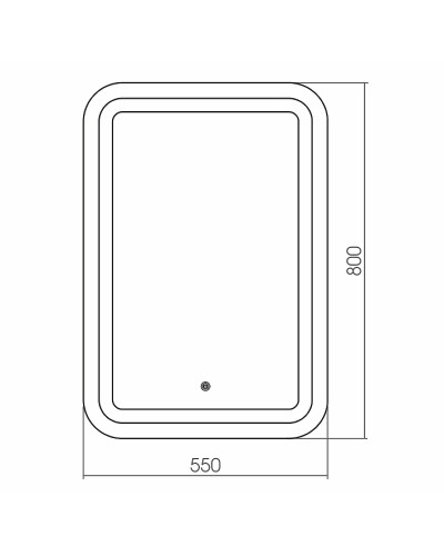 Зеркало Grossman Elegans 55 555800 с подсветкой с сенсорным выключателем