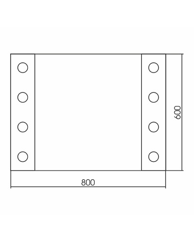 Зеркало Grossman Style 80 780601 гримерное с подсветкой с механическим выключателем