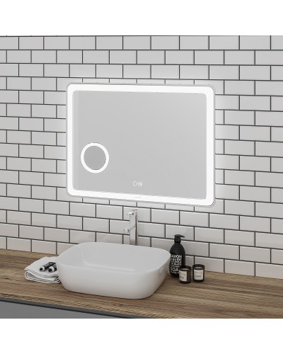 Зеркало Grossman Leo 80 168080 с подсветкой с сенсорным выключателем и подогревом