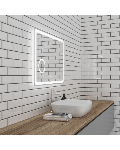 Зеркало Grossman Leo 80 168080 с подсветкой с сенсорным выключателем и подогревом