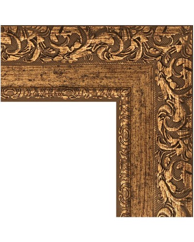 Зеркало Evoform Exclusive-G 105х105 BY 4443 с гравировкой в багетной раме - Виньетка бронзовая 85 мм