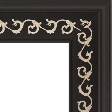Зеркало Evoform Exclusive-G 105х105 BY 4440 с гравировкой в багетной раме - Черный ардеко 81 мм