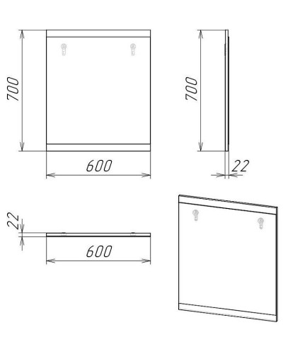 Зеркало Grossman Смарт 60 206005 Графит